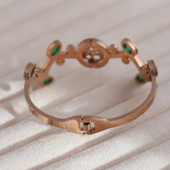 Elegant Tree of Life Rose Gold Kada Bangle