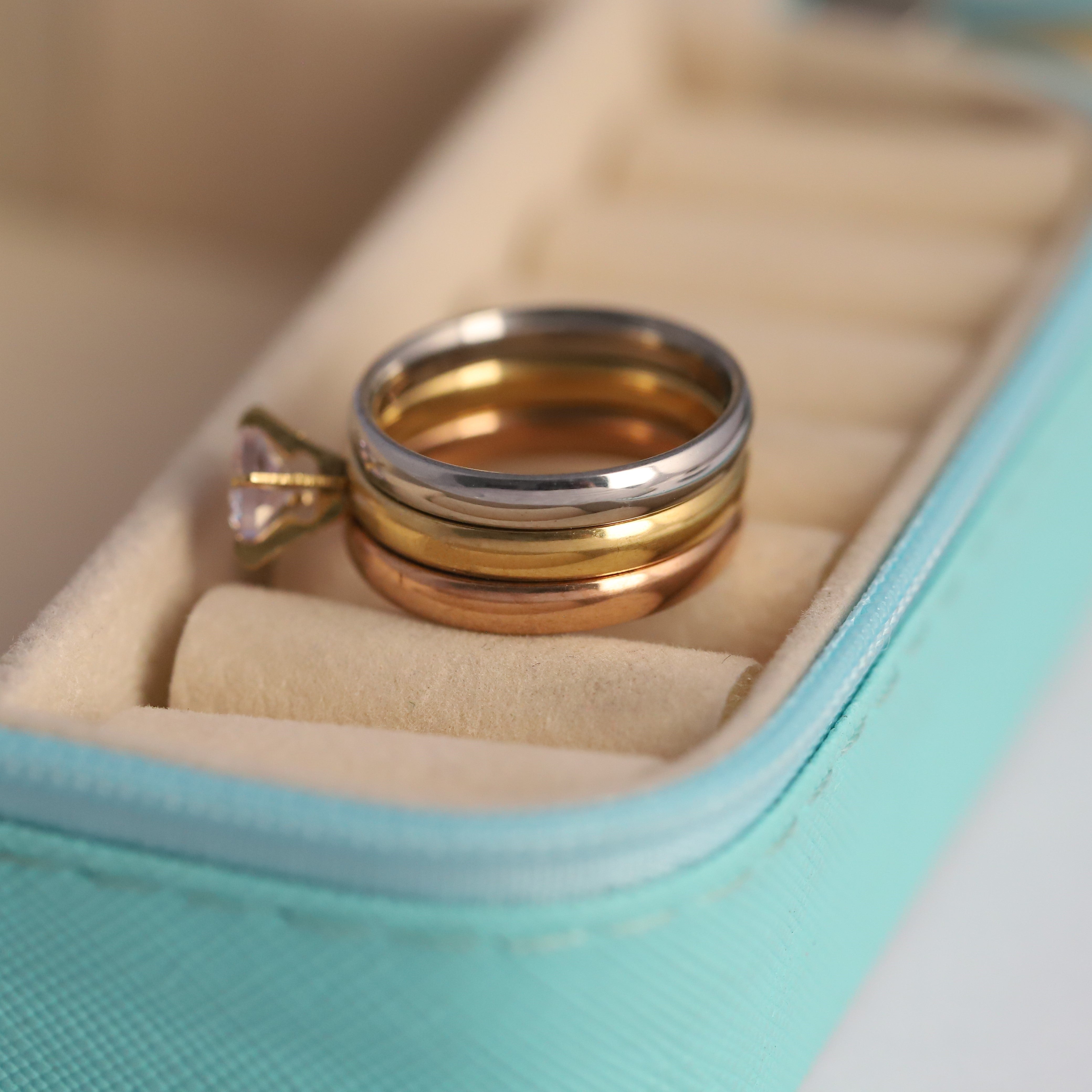 Trinity Luxe Solitaire Ring Set