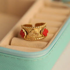 Regal Bloom Adjustable Ring