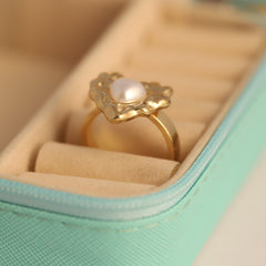 Molten Heart Pearl Ring