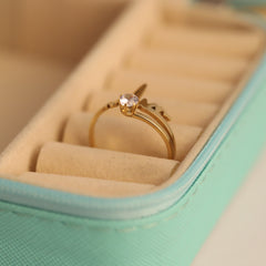 Heartbeat Solitaire Ring