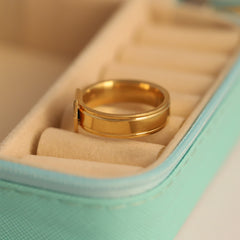 Golden Buckle Band Ring