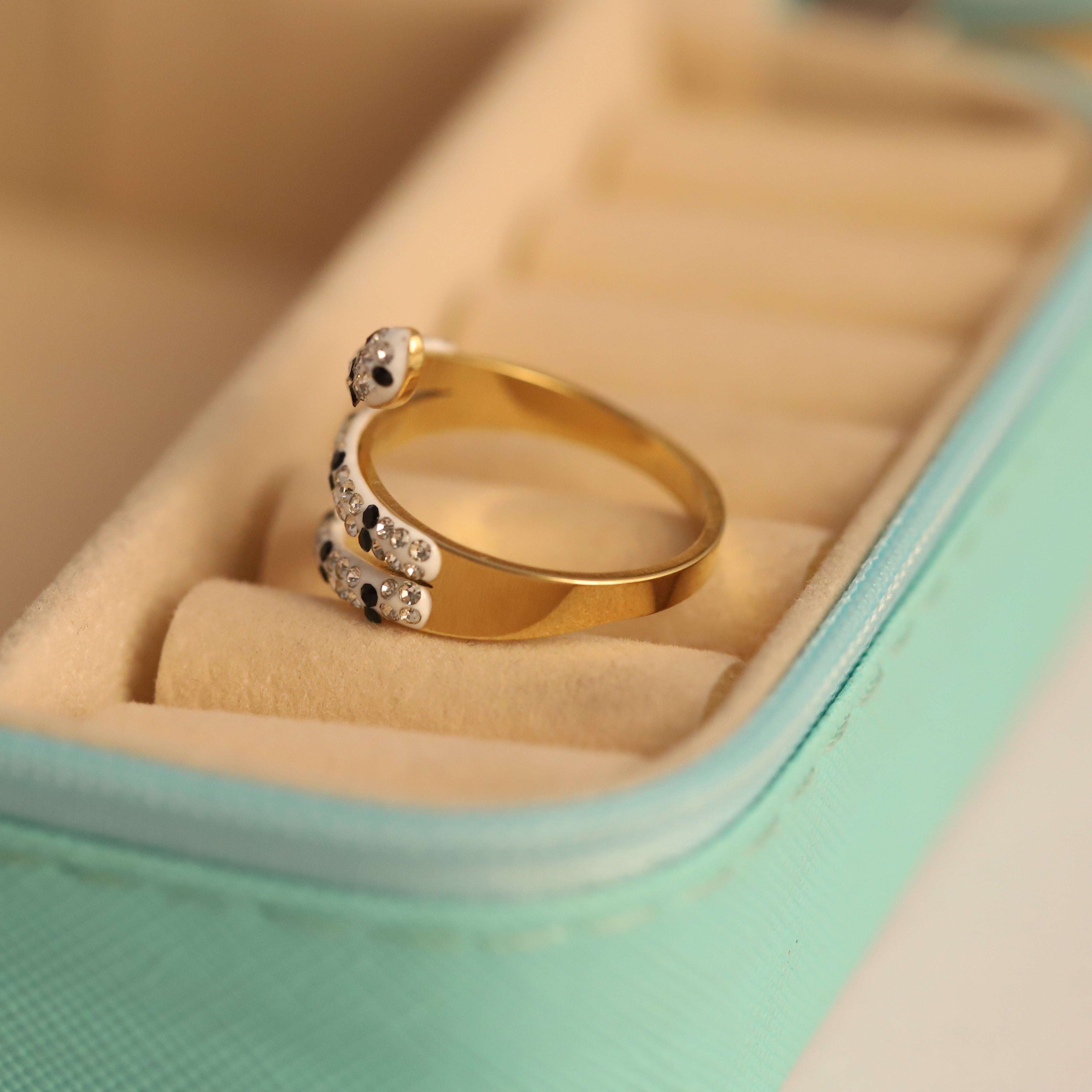 Crystal Serpent Wrap Ring