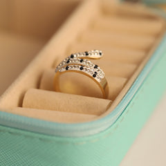 Crystal Serpent Wrap Ring