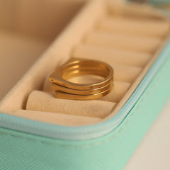 Geometric Stacked Ring Set