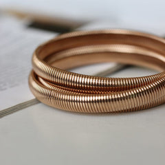 3 layer rose gold bracelet