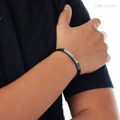 Steel & Black Dual Tone Bracelet