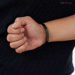 Steel & Black Dual Tone Bracelet