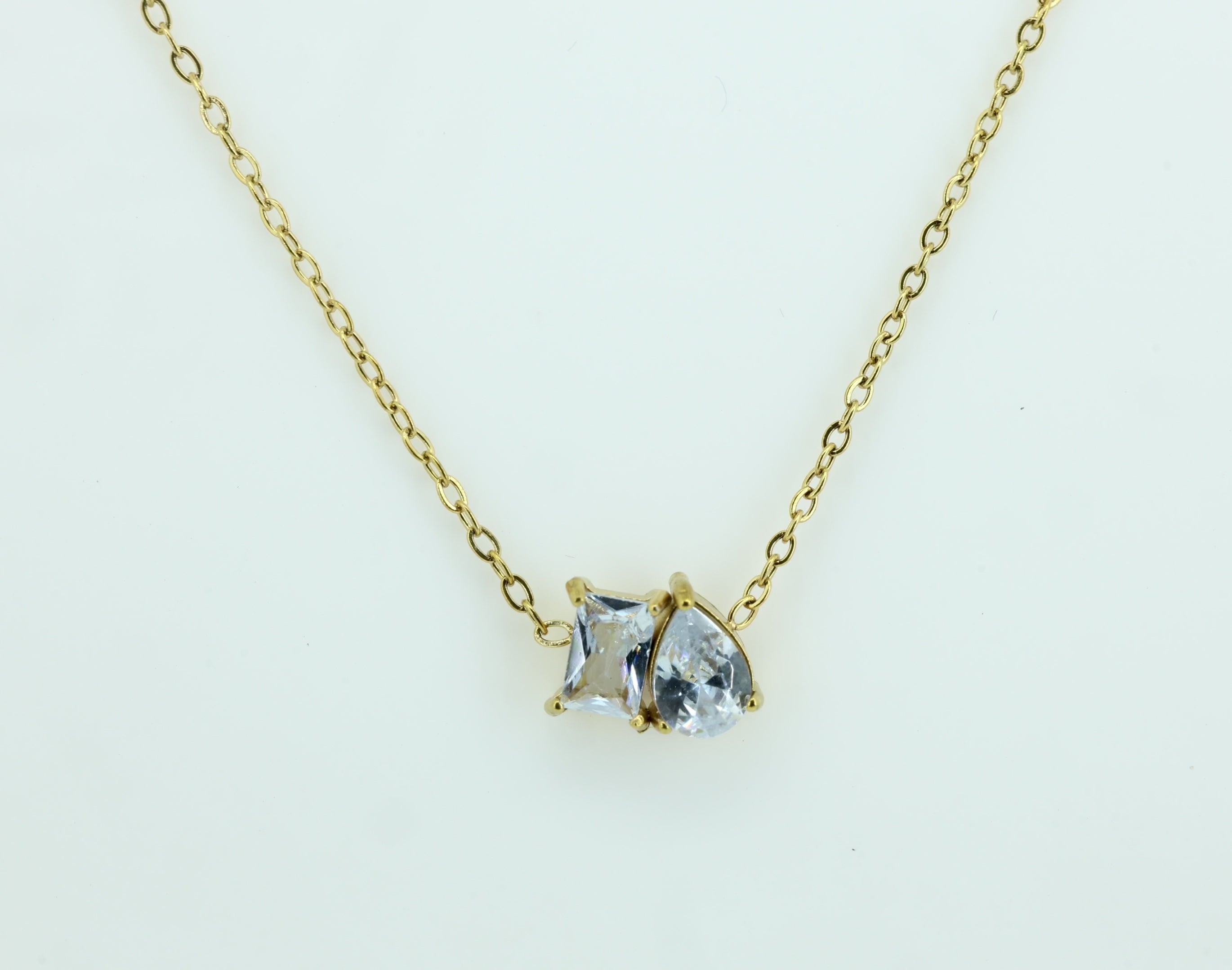 Dual Elegance Stainless Steel Pendant